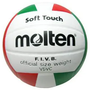 Tamanho oficial e peso melhor qualidade colorido PU tamanho 5 laminado Voleibol Molten bola de praia por atacado