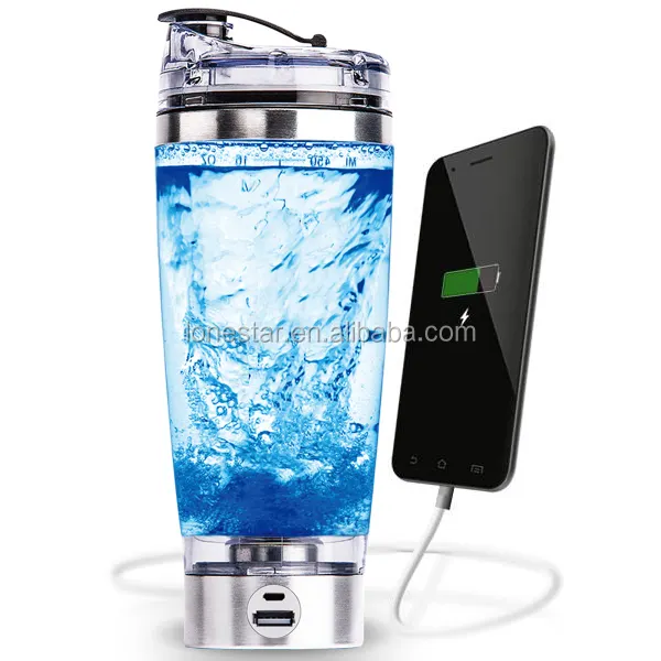 600Ml Bpa Gratis Energy Drink Protein Shaker Fles 450Ml Lichtgewicht Lekvrije Elektrische Shaker Fles Voor Sport