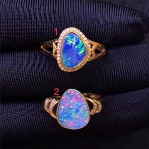 Wholesale Beautiful <strong>Opal</strong> <strong>Ring</strong> Natural <strong>Opal</strong> Gemstone Jewelry 18k <strong>Gold</strong> <strong>Ring</strong> - Product Image 4
