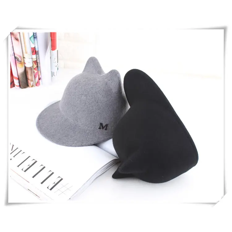 Topi Bulu Wol Topi Telinga Kucing untuk Anak-anak