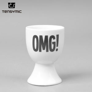 LOGO creativo personalizzato singolo porcellanato ripiano eco-friendly piccolo portabovchi bianco in ceramica - Product Image 2