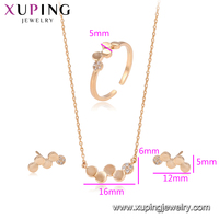 64504 Xuping Bijoux fantaisie, accessoires d'importation, ensemble de bijoux de mariée en or, vente en gros en Chine