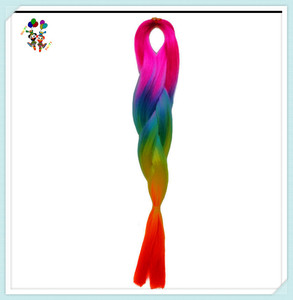 Le signore a buon mercato colorano i pezzi di capelli sintetici Jumbo lunghi trecce HPC-1433 - Product Image 6