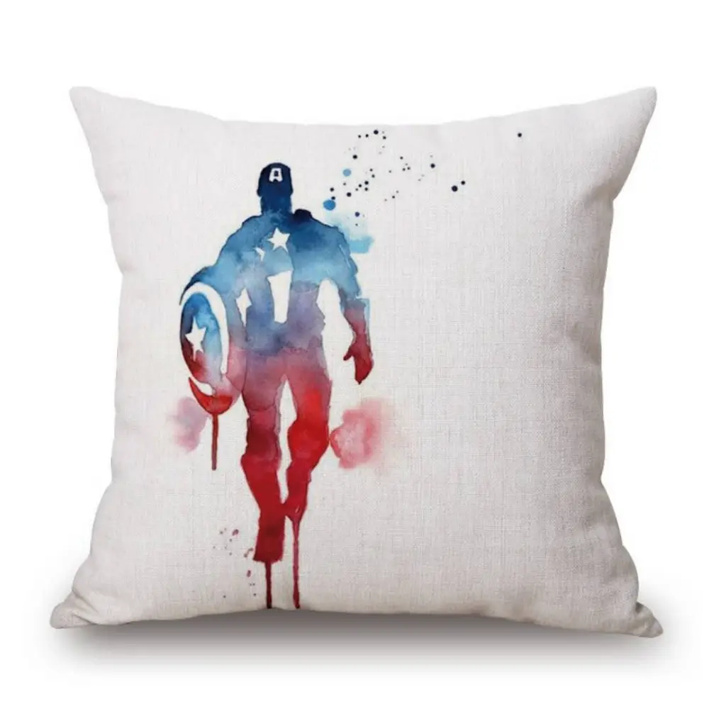 Superman/Thor/Captain America/Hulk/Spider-Man Cartoon Superhero Cushion Cover for Holiday Gifts