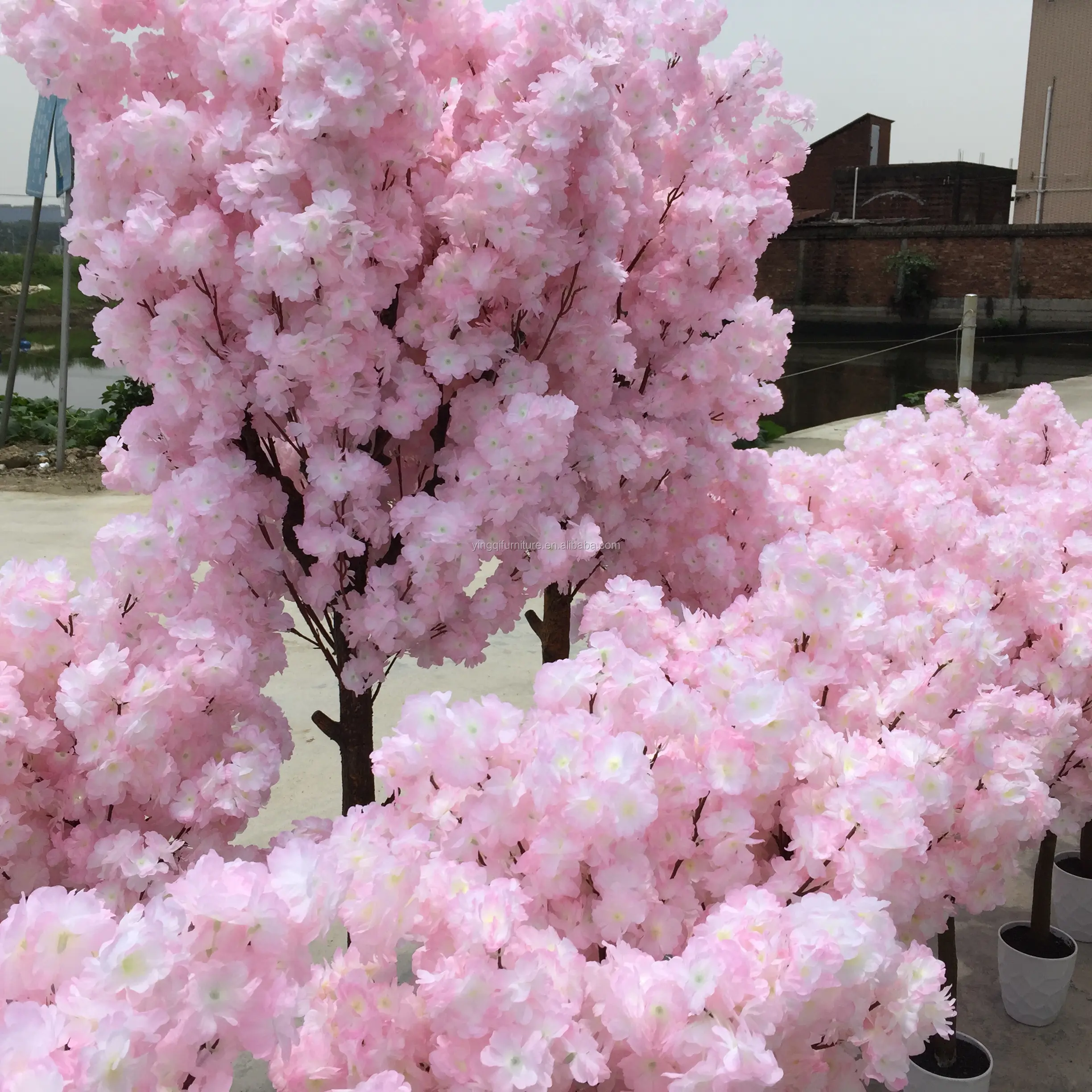 Árvore artificial para decoração de casamento, atacado, flores de cerejeira, arco de flores