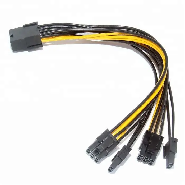 8 Pin типа «папа» для двойного 2x (6 + 2) разъем PCI Express кабель адаптера питания