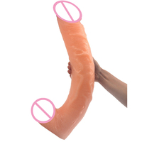 FAAK Dildo Gigante de Plástico Súper Grueso 50.5 cm * 8.7 cm Pene Realista Negro Grande y Fuerte de PVC Enorme