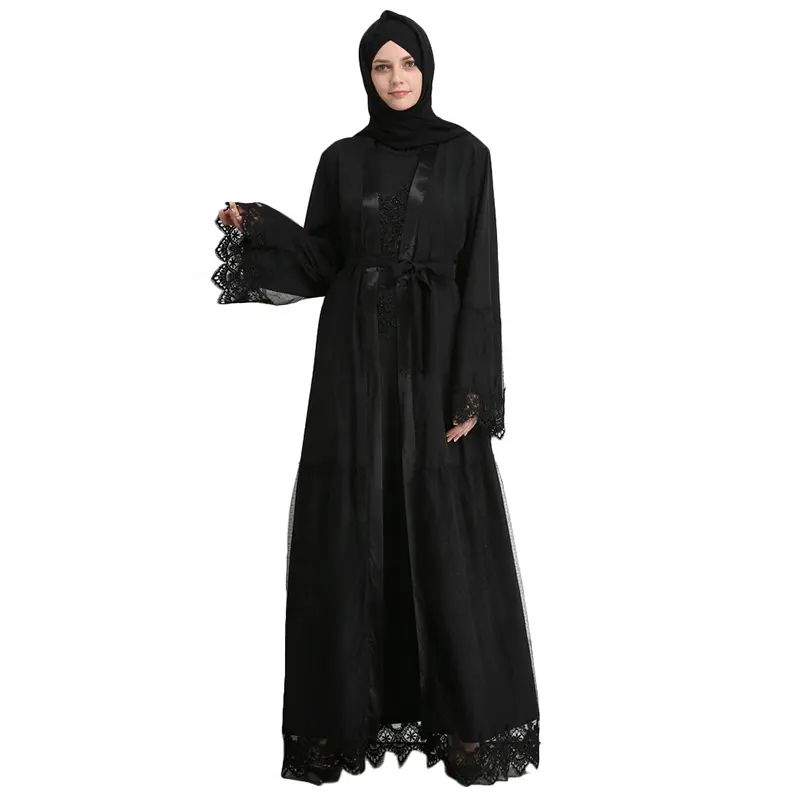 Abaya abaya vestido feminino preto moderno, roupa feminina islâmica e macia abaya 2019
