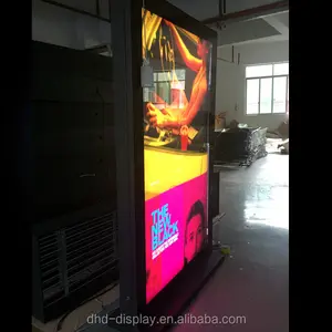 led scrolling billboard led free standing double sides scrolling light box outdoor advertisement booth light box display