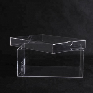 Clear Acrylic Shoe <strong>Display</strong> case <strong>Perspex</strong> Shoe Storage <strong>Box</strong> with Lid - Product Image 4