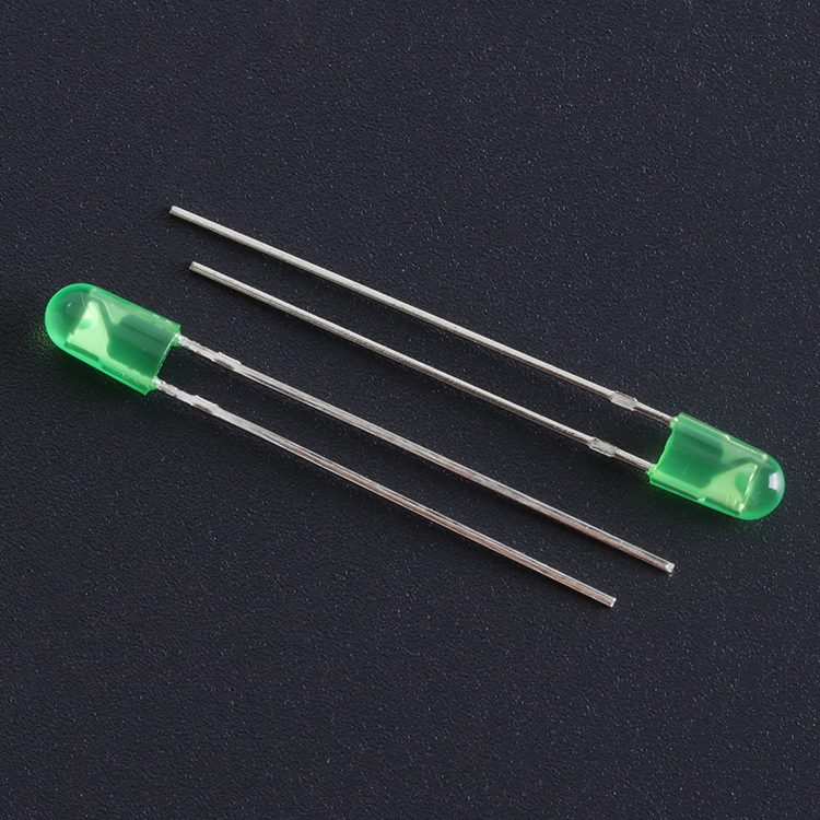 Haute Luminosité 3mm Ronde DIP Vrai Vert LED Diode