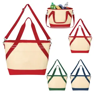 Three Colors Option Canvas Cooler Tote Bag