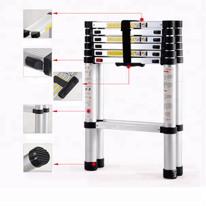 Double Side Aluminium <strong>a</strong> <strong>Frame</strong> <strong>Telescopic</strong> Step <strong>Ladder</strong> - Product Image 4