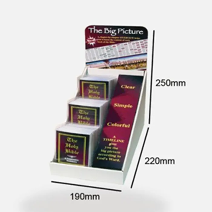 New Free New Custom Design Hochwertige Promotion Recycelbarer Counter Book Display Stand