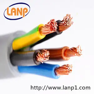 Câble électrique cordon isolé en cuivre PVC, 2.5sqmm, 3 fils, veste