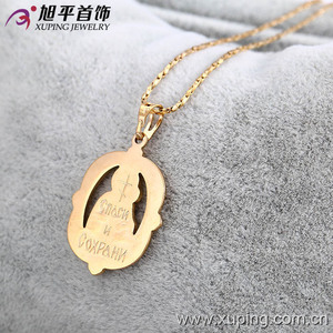 31889 Xuping 18K doré collier religeux en forme particulier avec la Sainte Vierge Marie et petit Jésus pour femme - Product Image 5