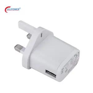 Kualitas Tinggi Harga Rendah 5 V 1A UK Plug 3 Pin Ponsel USB Dinding Charger UK AC DC Beralih Dinding USB Power Adaptor Di Cina