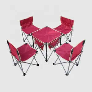 Großhandel tragbare rote klappbare Outdoor-Camping Camping Picknick klappbare Tischs tühle