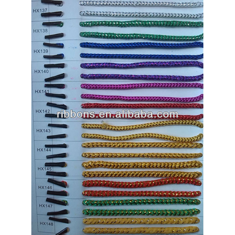 Bas élastique polyester corde tressée pp sac à main poignée corde de plastique transparent t