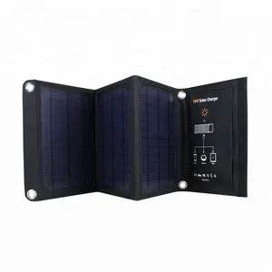 JWN-005 Solar Charger 16W Solar Panel with Dual USB Port Waterproof Foldable cell phone charger for Handphone and Camping Travel