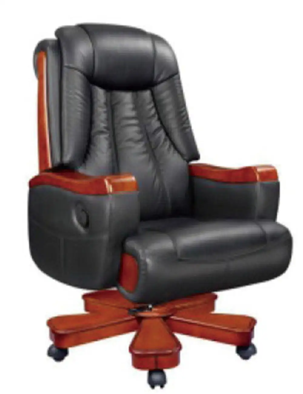 Роскошный руководитель, дешевый индивидуальный подлокотник для босса, офисное кресло, кожаное черное офисное кресло с высокой спинкой