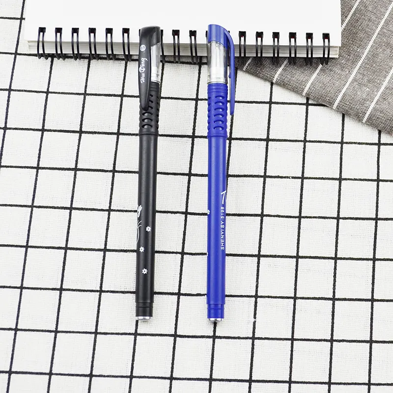 Высокое качество Пластиковые гелевые чернила ручка с резиновой ручкой