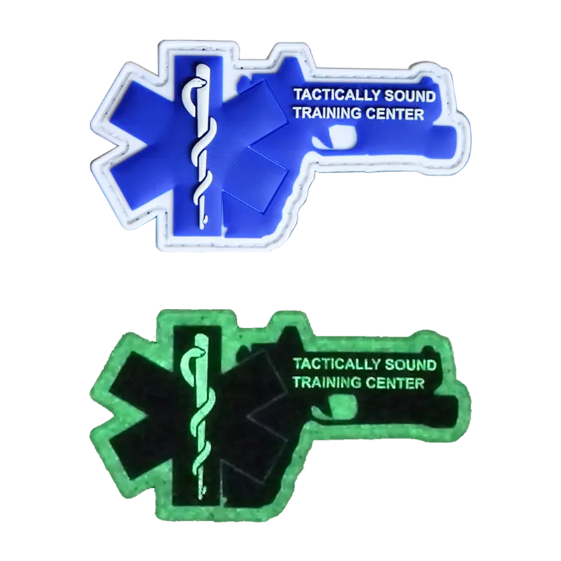 Commercio all'ingrosso Su Ordinazione 2D/3D PVC di Patch Cranio Glow In The Dark PVC Morbido In Gomma Patch