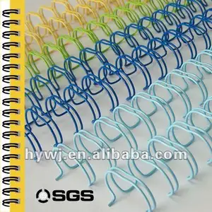 Free Sample High Quality Binding Supplies Nylon Coated Double Loop Binding Wire O And Twin Ring Wire Loop