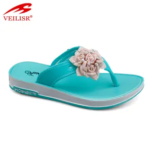 Ngoài Trời Mùa Hè Bãi Biển Nữ PVC Dép Nữ Wedge Flip Flops