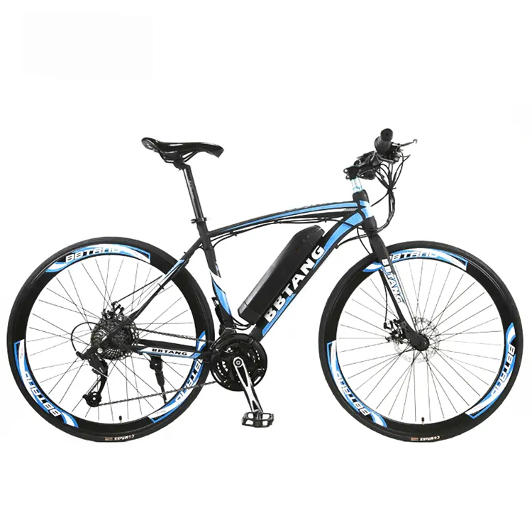 Bicyclette électrique de montagne 27.5 en fibre de carbone, vélo hybride vtt de 27.5 pouces et 28 pouces