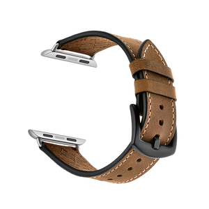 Amazon Sıcak Satış Kahverengi Deri Band Için iWatch 1 2 <span class=keywords><strong>3</strong></span>, Apple Için Watchband İzle Gruplar 38mm 42mm - Product Image 3