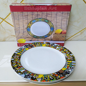 Assiette <span class=keywords><strong>de</strong></span> Luxe en <span class=keywords><strong>Porcelaine</strong></span>, Design Éthiopien Moderne, Plate et Durable, Idéale pour la Restauration, Nouveau Modèle, Offre Spéciale - Product Image 5