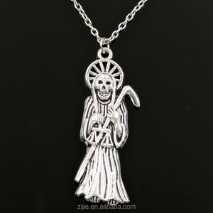 Grim Reaper Morte Collana Lunga Catena di moda, In Lega di Zinco Del Metallo Tortoise Del Pendente Del Choker Della Collana di Fascino, gioielli Unisex di Genere - Product Image 1