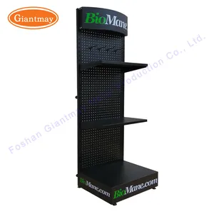 with hooks exposition metal product perforated display stand peg board