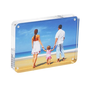 Acrylic Photo <strong>Frames</strong> With Magnetic 3.5x5 <strong>Rounded</strong> Angle Picture <strong>Frame</strong> - Product Image 1