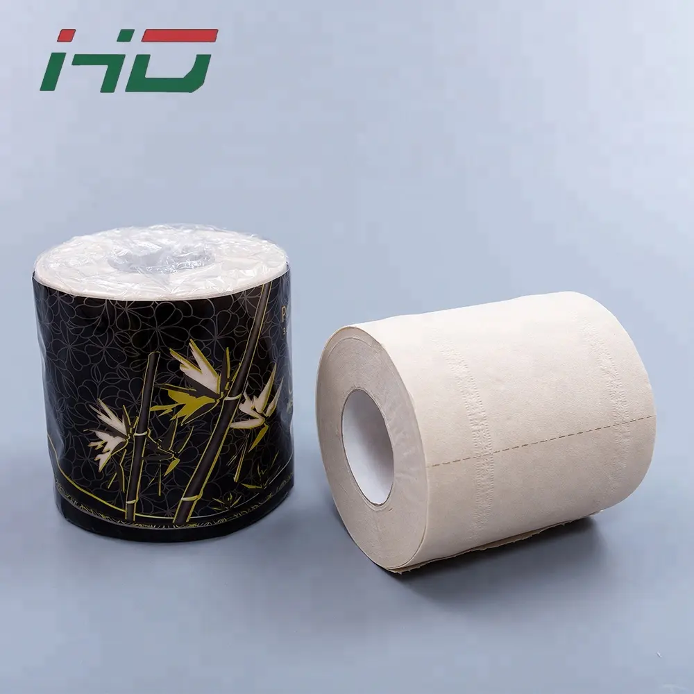 3Ply Bahan Bubur Bambu Inti Kertas Toilet Gulungan Ukuran Besar