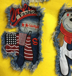 <span class=keywords><strong>Cool</strong></span> <span class=keywords><strong>patch</strong></span> con borde de lavado de piedra, emblemas frescos para niños jeans - Product Image 1