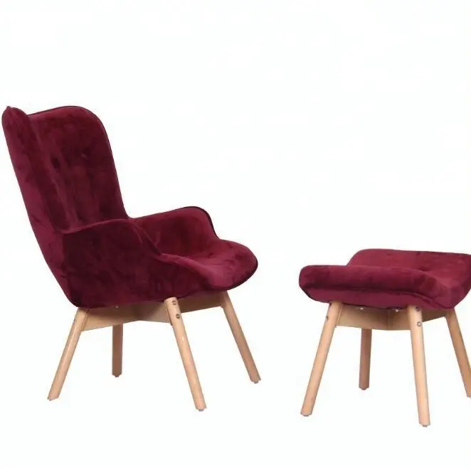 लोकप्रिय आधुनिक जीवन शैली के फर्नीचर अवकाश समोच्च कुर्सी गुच्छेदार कपड़े कुर्सी