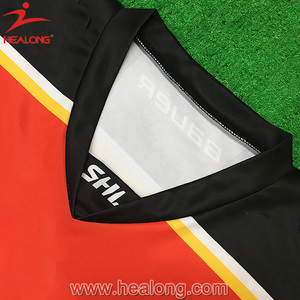 custom heat transfer printing cheap 100% polyester jersey - Product Image 3