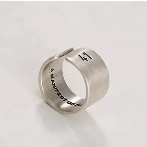 Grosir pernikahan cincin cinta selamanya-Cincin Terbuka Perak Murni 925 Asli untuk Pria Wanita Selamanya Cinta 1314 Cincin Janji Fashion Hadiah Perhiasan Pernikahan
