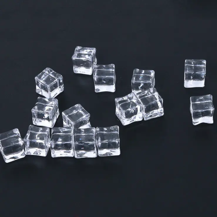 Gói 50 Viên Đá Giả Acrylic Ice Cubes Tiệc Cưới Nhân Tạo Hiển Thị Rõ Ràng