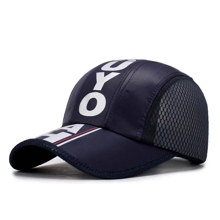 Boné de beisebol/uv spf 50, chapéu de baseball com secagem rápida à prova d' água, boné de corrida personalizado para esportes ao ar livre