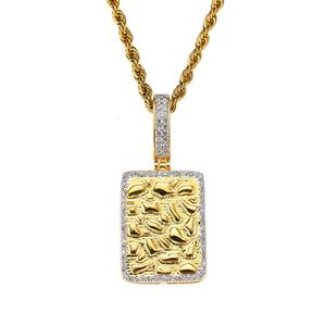 CN018 Collar con Colgante <span class=keywords><strong>de</strong></span> Latón Chapado en <span class=keywords><strong>Oro</strong></span> Estilo Hip Hop, con Micro Pavé <span class=keywords><strong>de</strong></span> Circonitas <span class=keywords><strong>y</strong></span> <span class=keywords><strong>Cadena</strong></span> <span class=keywords><strong>de</strong></span> Cuerda, <span class=keywords><strong>para</strong></span> <span class=keywords><strong>Hombre</strong></span> <span class=keywords><strong>y</strong></span> Mujer - Product Image 5
