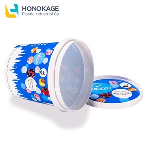 Envase Redondo <span class=keywords><strong>de</strong></span> Plástico para Helado <span class=keywords><strong>de</strong></span> 1 Litro, Envase <span class=keywords><strong>de</strong></span> Plástico IML para Helado - Product Image 2