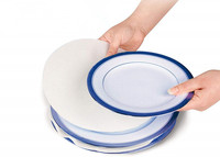 Séparateur d'assiettes de table en feutre blanc, tampons, soucoupe protecteur d'assiettes à Dessert, en feutre doux, Premium