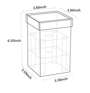 JIHONG Wholesale Acrylic <strong>Round</strong> and square Fresh Rose <strong>Box</strong> Acrylic Flower <strong>Box</strong> for Rose - Product Image 2