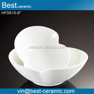 Vente chaude pas cher unique forme nouvel os chine blanc <span class=keywords><strong>grosse</strong></span> céramique chinois bols à soupe. - Product Image 1