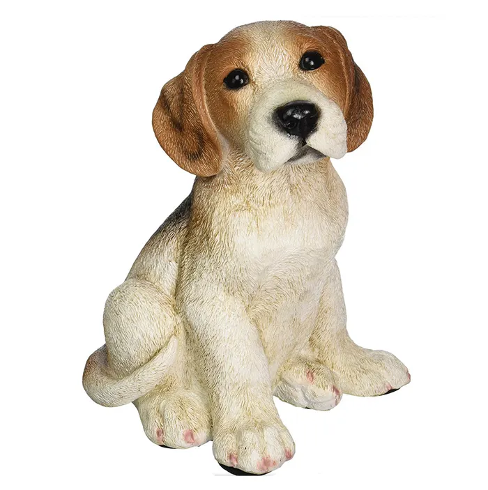 Décor à la maison. Poly Résine Beagle Chiot Chien Animal Statue à vendre