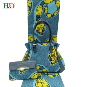 H & D nueva cera Africana 2018 lona de algodón bolso de la boda bolsos de las bolsas de las mujeres - Product Image 5