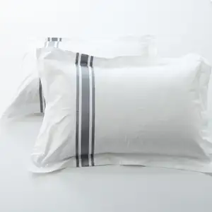 Wholesale cheap hotel 100% cotton white custom printed pillow cases print